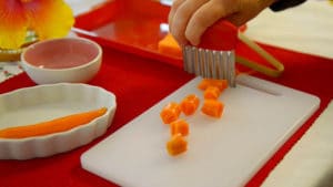 Chopping Carrots - Invite Your Child to Participate With the Food Prep